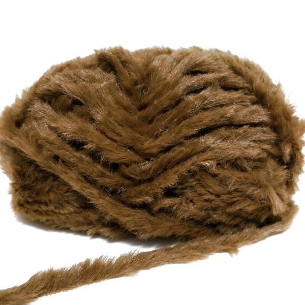 画像1: vivid color fur (brown）50g (1)