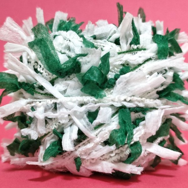 画像1: green×white Big Ribbon (1)